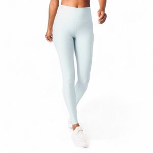 Alo Yoga Airlift Leggings L Chalk Blue High Waist Sculpting Gym Yoga Athleisure